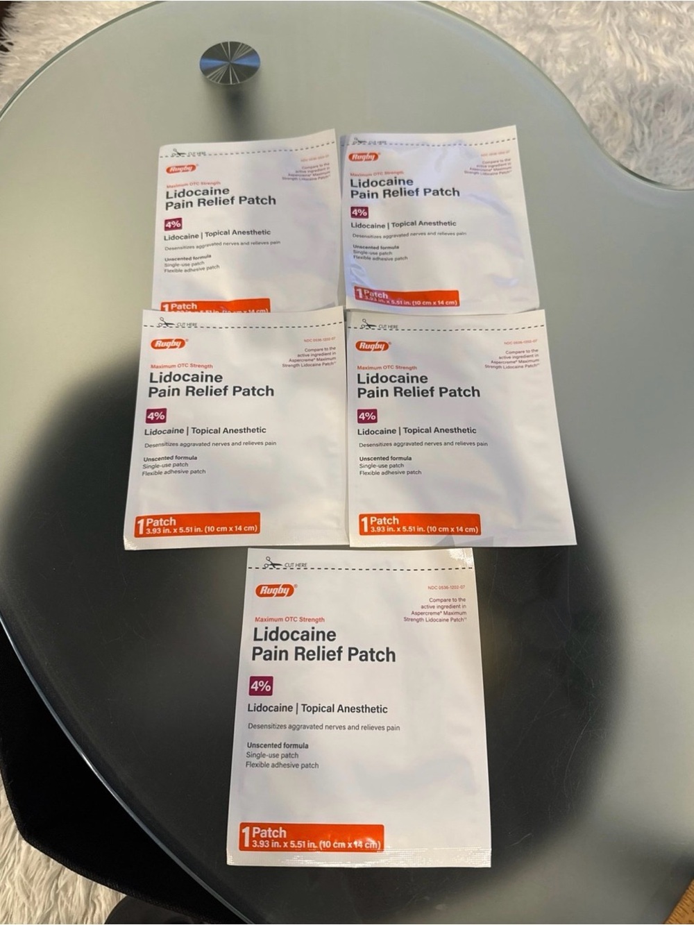 Five Pain relief patches 4%